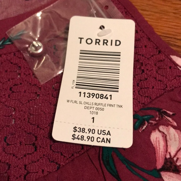 Torrid Floral Ruffle Front Blouse - Picture 4 of 5